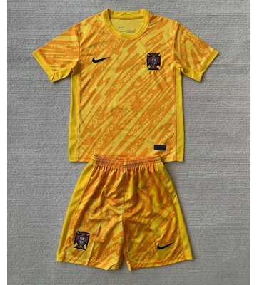 Portugal Goalkeeper Replica Home Stadium Kit for Kids Euro 2024 Short Sleeve (+ pants)